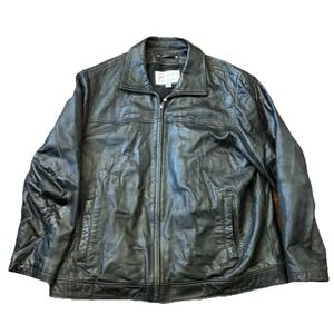 Wilson Black Leather Jacket Mens Vintage XL Biker Motorcycle M Julian